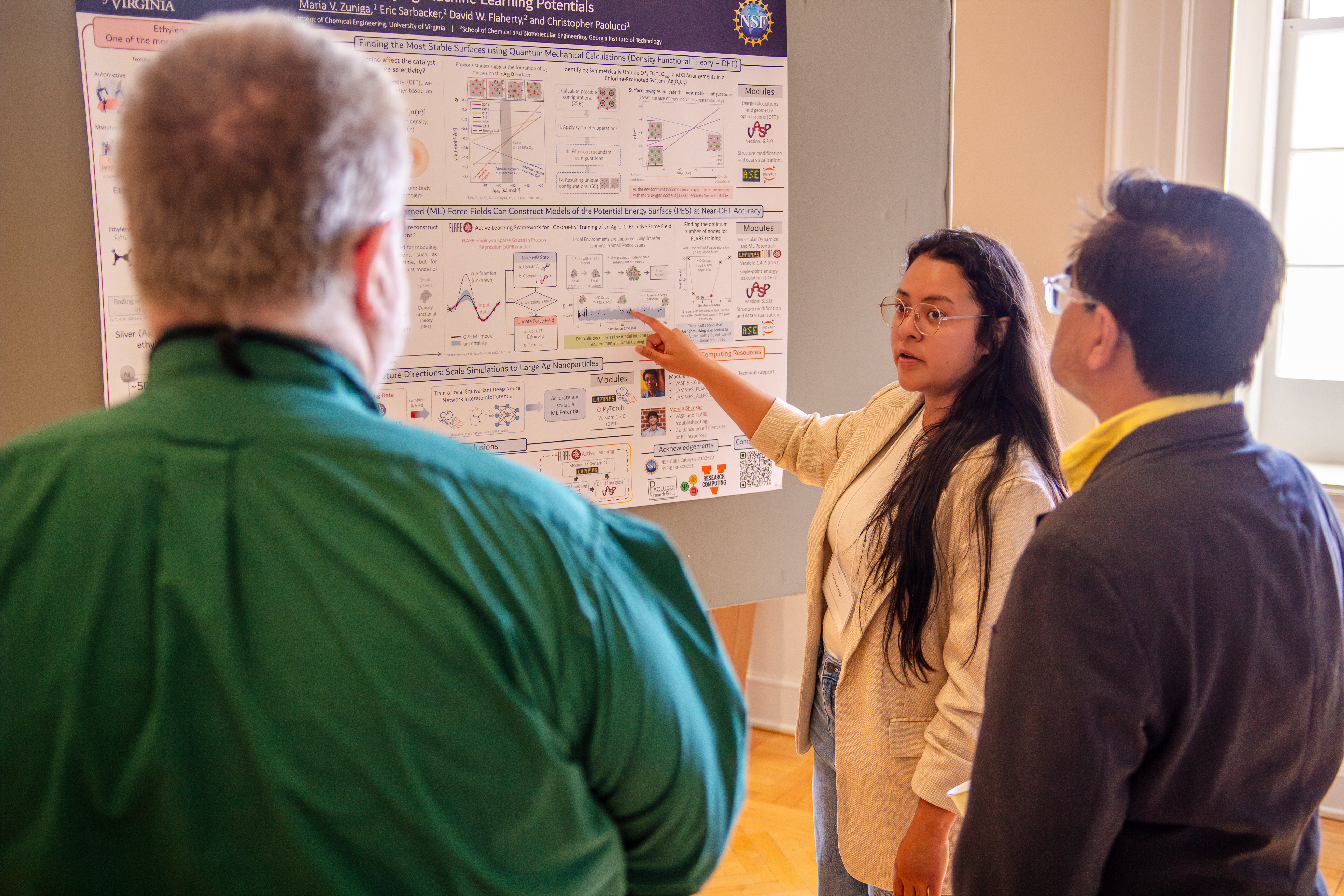 Participant presents her research poster at the 2025 Exhibition
